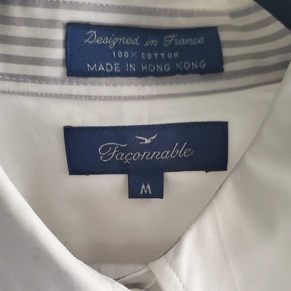 Faconnable white pinstripe and flowers - Picture 3 of 7